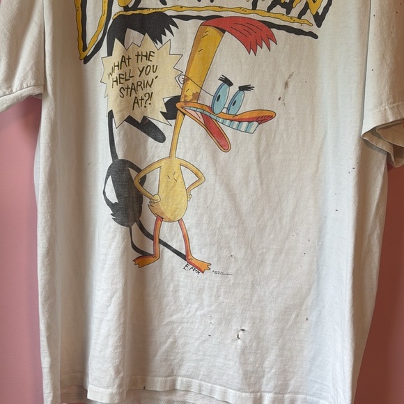 Vintage rare 1994 Duck Man cartoon tee single stitch Stanley Desantis XL t shirt - Picture 3 of 7